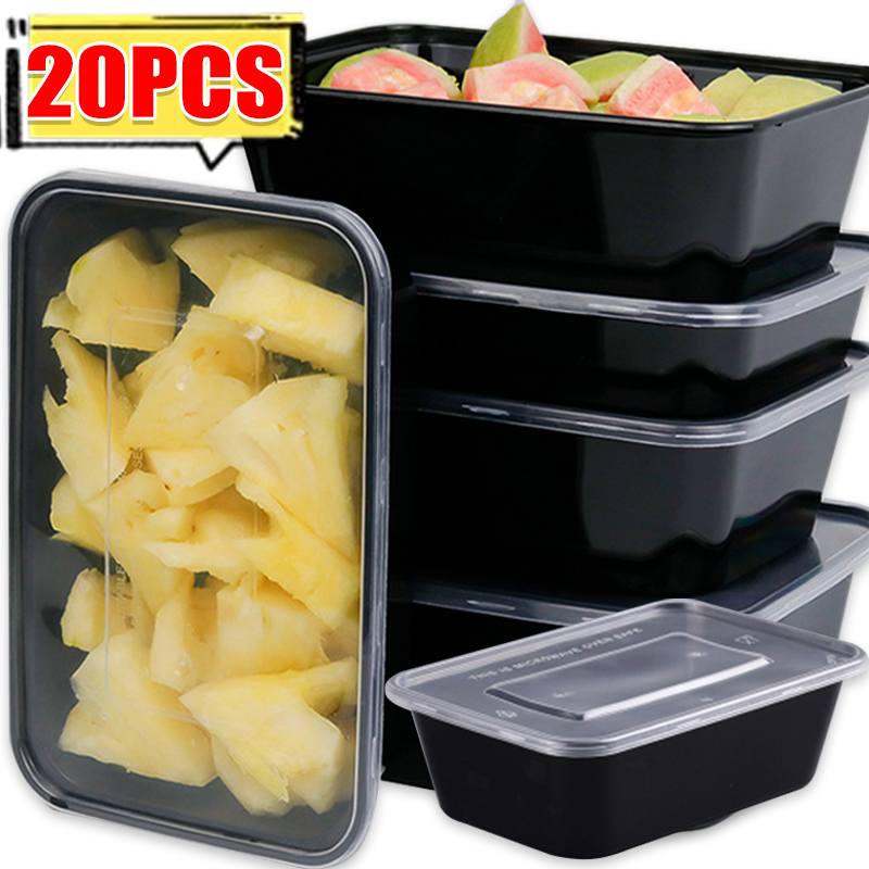 Meal Prep Lunch Boxes - 10/20x Food Storage Containers with Lids