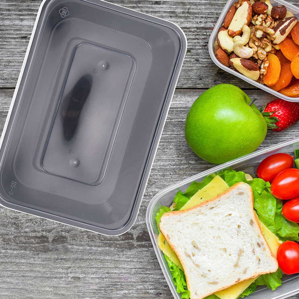 Meal Prep With Rice - 50pcs Disposable Rectangular Food Boxes With