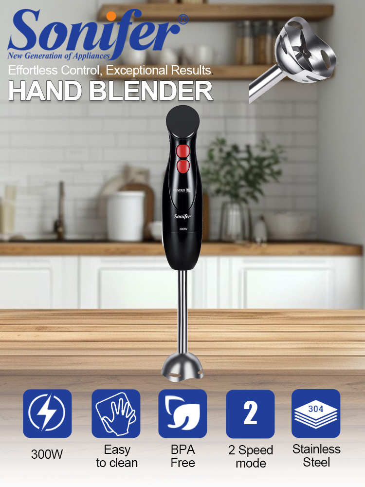 Meal Prep Smoothies - Hand Blender Sonifer SF-8179 300W Immersion