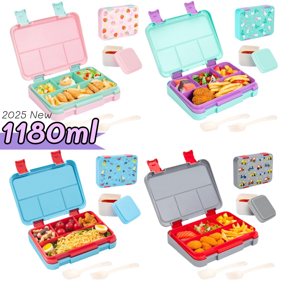 Meal Prep Lunch Boxes - 40oz Cartoon Pattern Bento Lunch Box