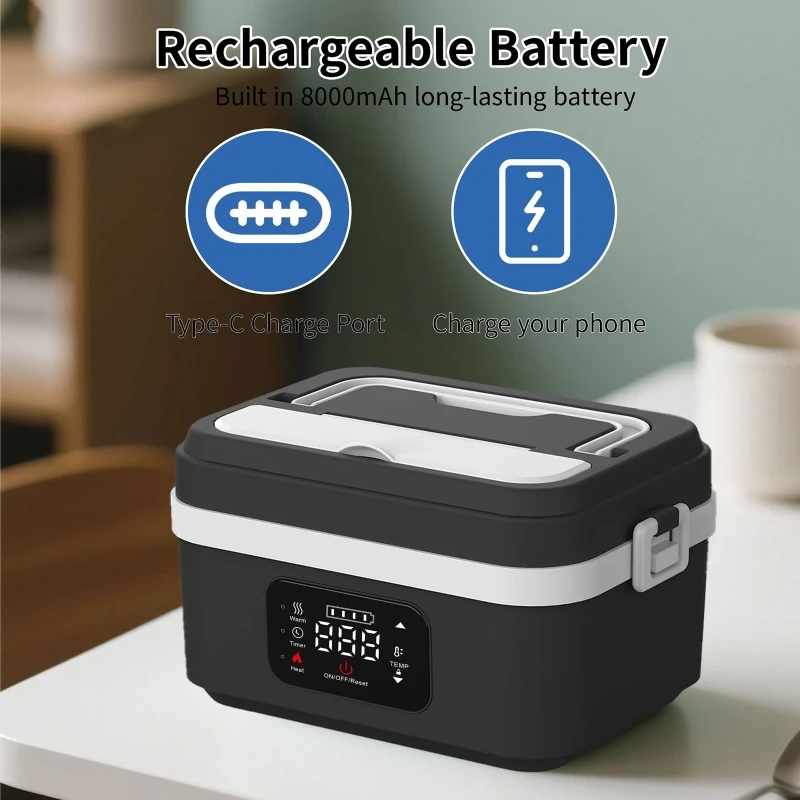 Rechargeable Waterless Electri - Meal Prep Lunch Boxes ulasan dan harga