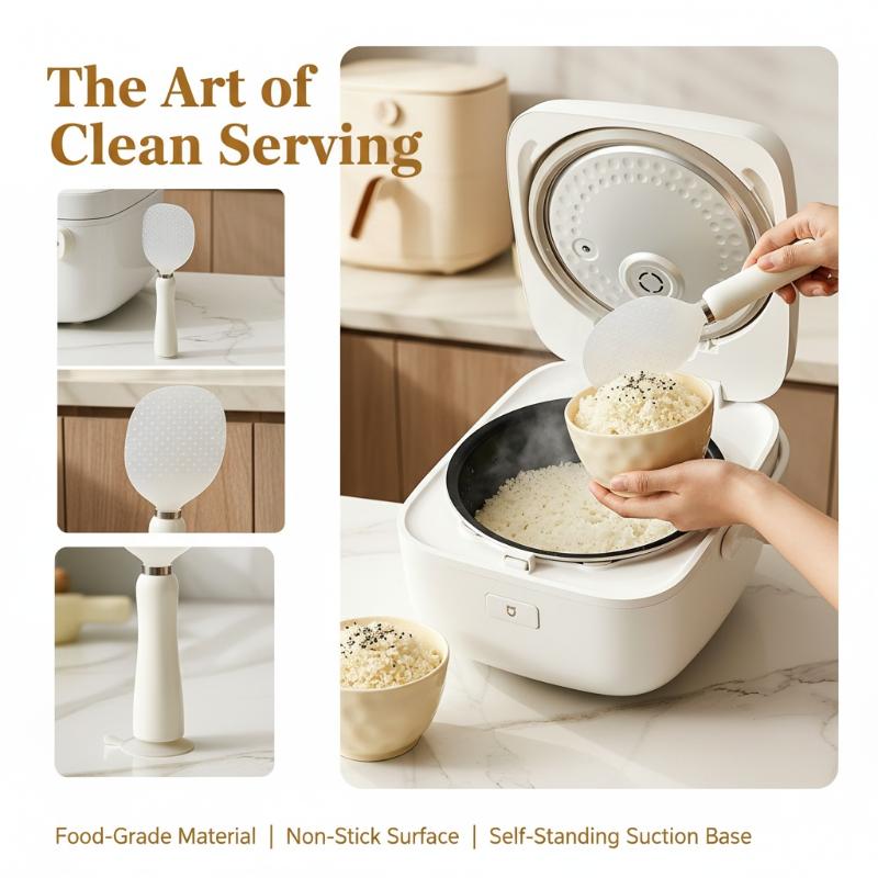 Magnetic Rice Paddle With Suct - Meal Prep With Rice ulasan dan harga
