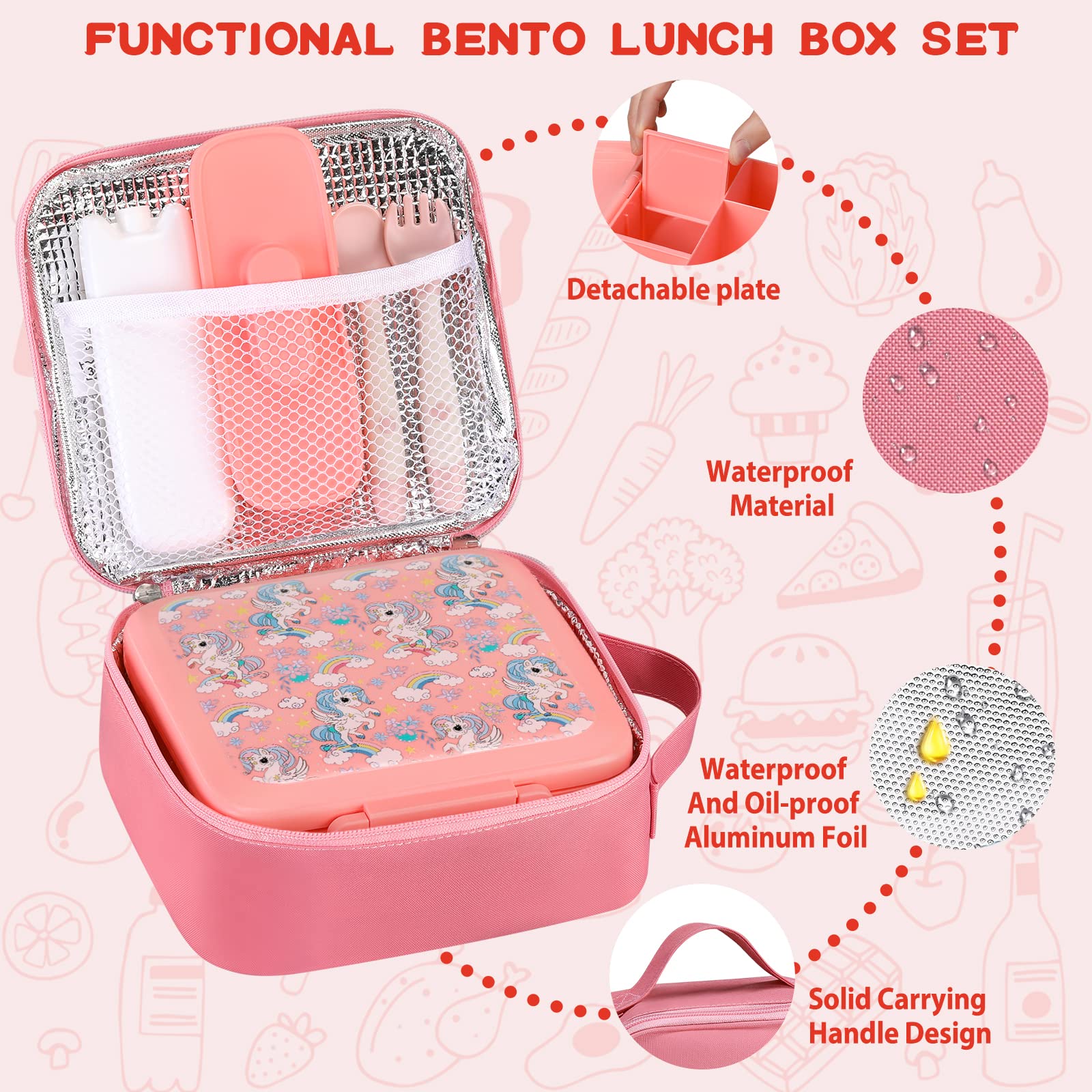 Bento Lunch Box for Kids With  - Meal Prep Lunch Boxes ulasan dan harga