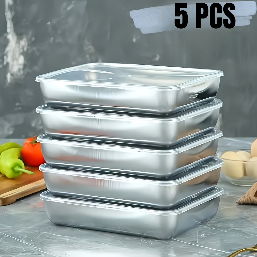 5-Piece Stainless Steel Food S - Meal Prep Containers Xl ulasan dan harga