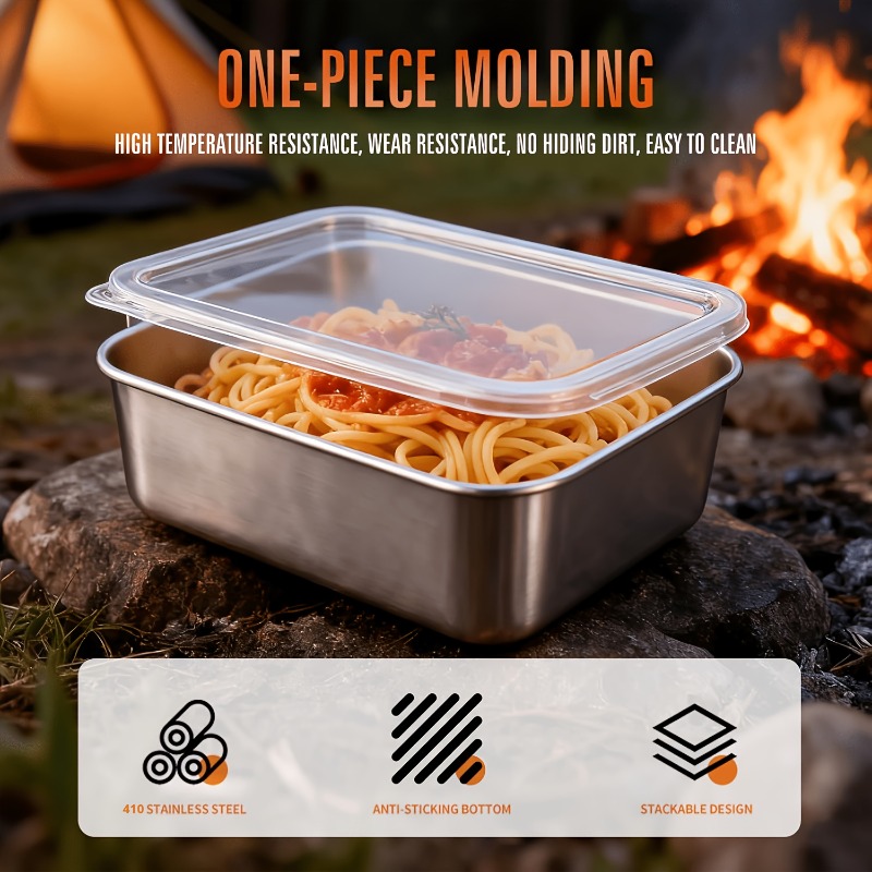 5pcs Stainless Steel Food Cont - Meal Prep Containers Xl ulasan dan harga