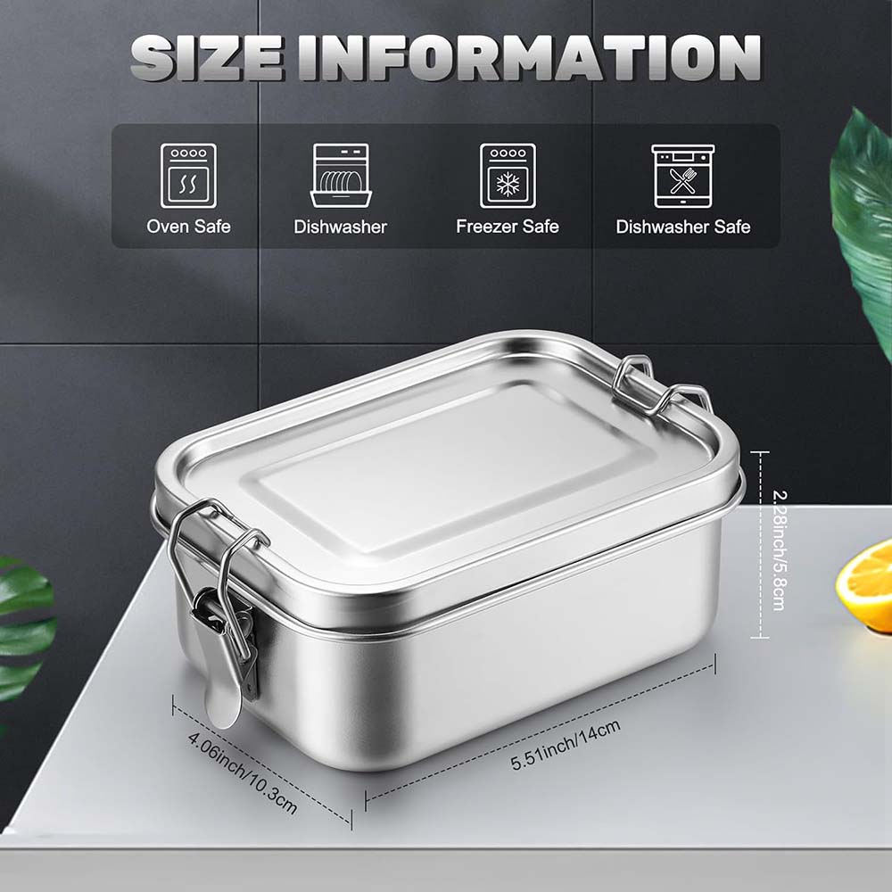 4Pcs Stainless Steel Bento Box - Meal Prep Lunch Boxes ulasan dan harga