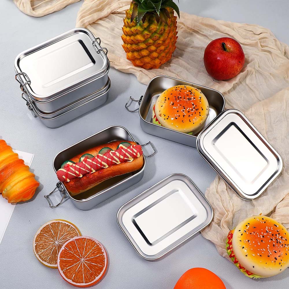 4Pcs Stainless Steel Bento Box - Meal Prep Lunch Boxes ulasan dan harga
