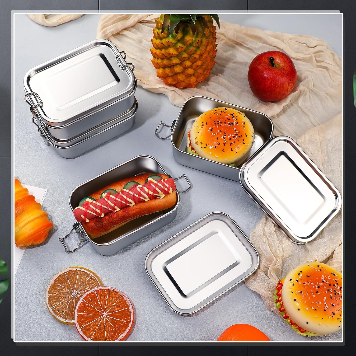 Stainless Steel Food Storage C - Meal Prep Lunch Boxes ulasan dan harga