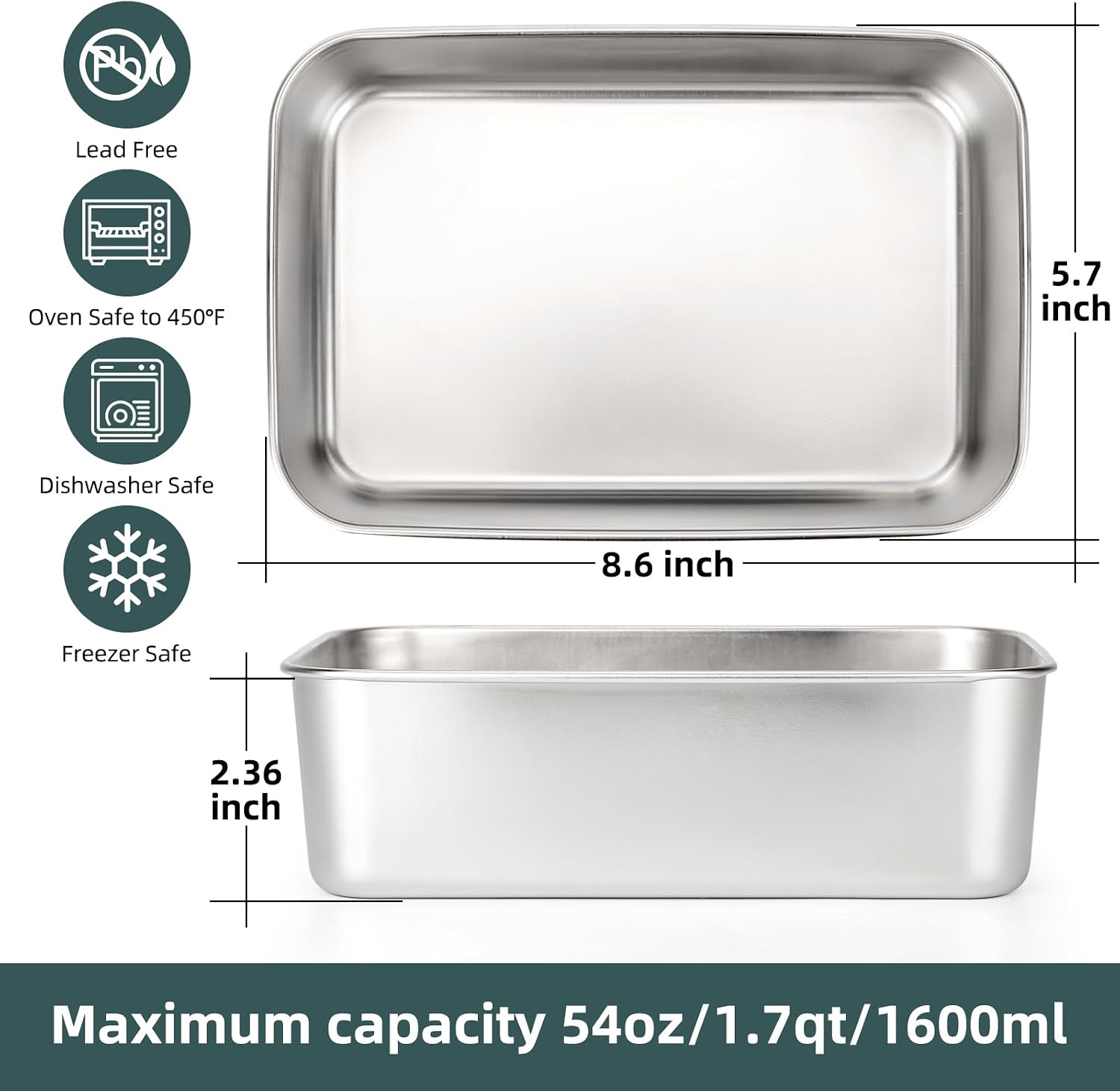 6 Pack(57oz) Stainless Steel F - Meal Prep Lunch Boxes ulasan dan harga