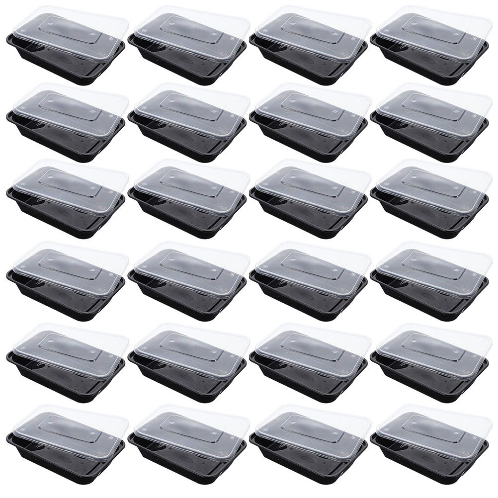 50pcs Disposable Rectangular F - Meal Prep With Rice ulasan dan harga
