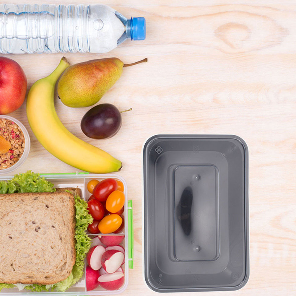 50pcs Disposable Rectangular F - Meal Prep With Rice ulasan dan harga