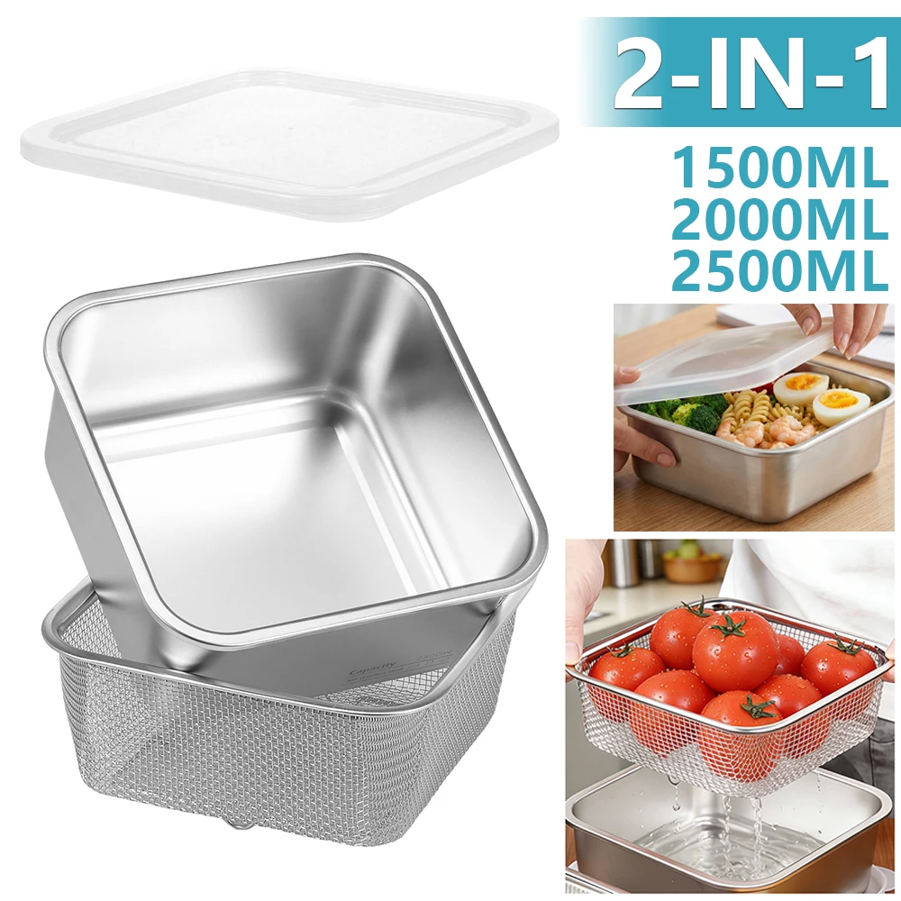2 in 1 Stainless Steel Fruit W - Meal Prep With Rice ulasan dan harga