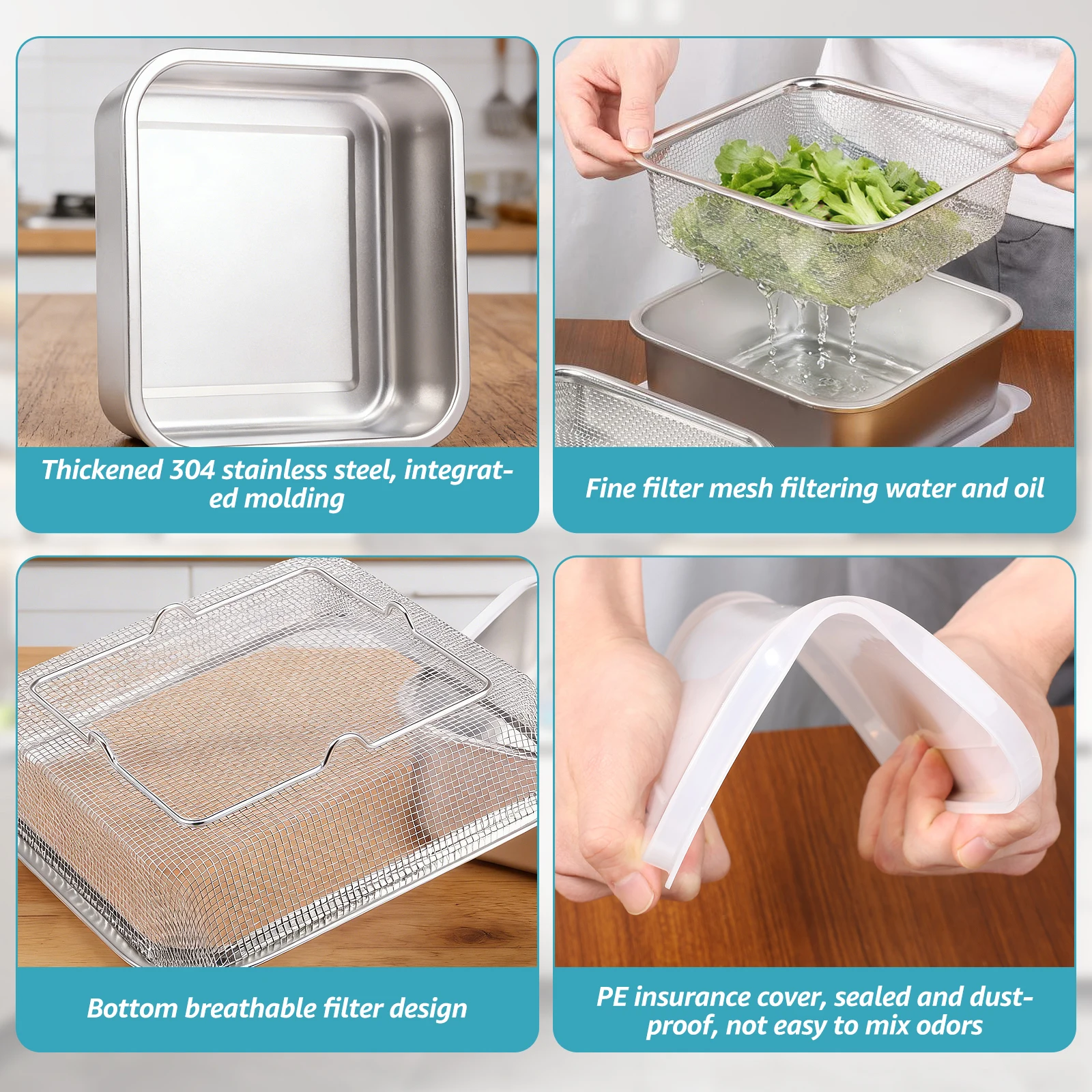 2 in 1 Stainless Steel Fruit W - Meal Prep With Rice ulasan dan harga