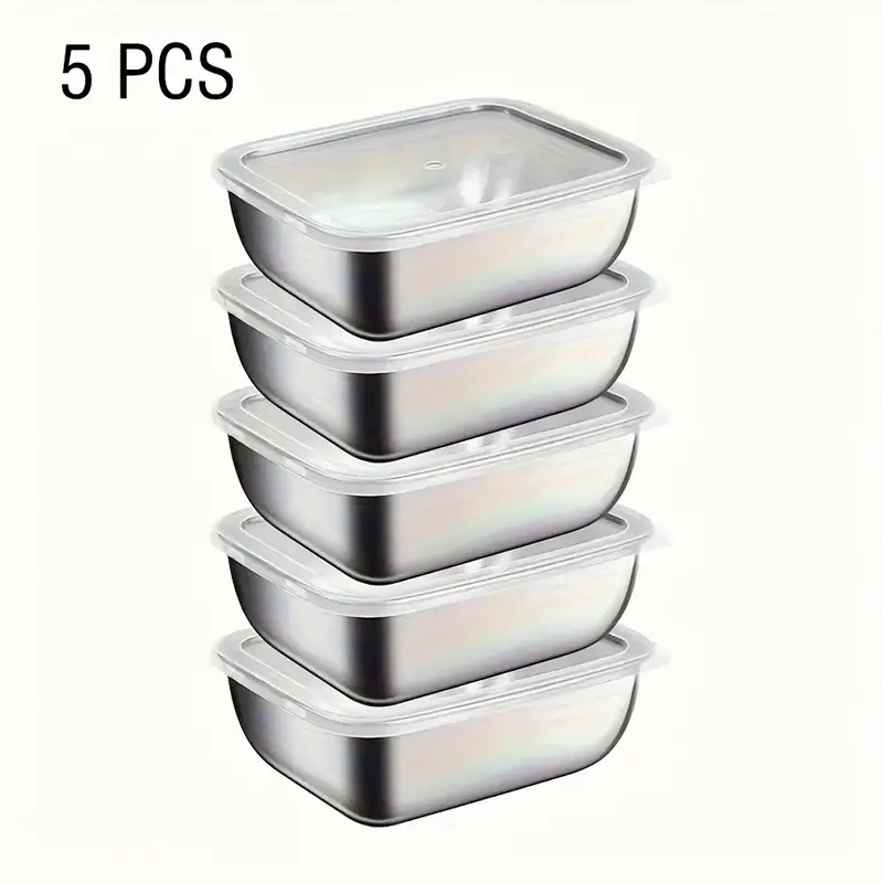 5-Piece Stainless Steel Food S - Meal Prep Containers Xl ulasan dan harga