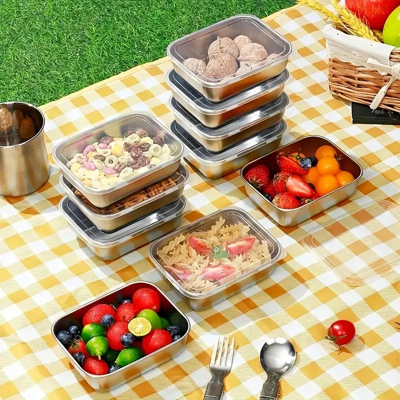5pcs 316 Stainless Steel Food  - Meal Prep Containers Xl ulasan dan harga