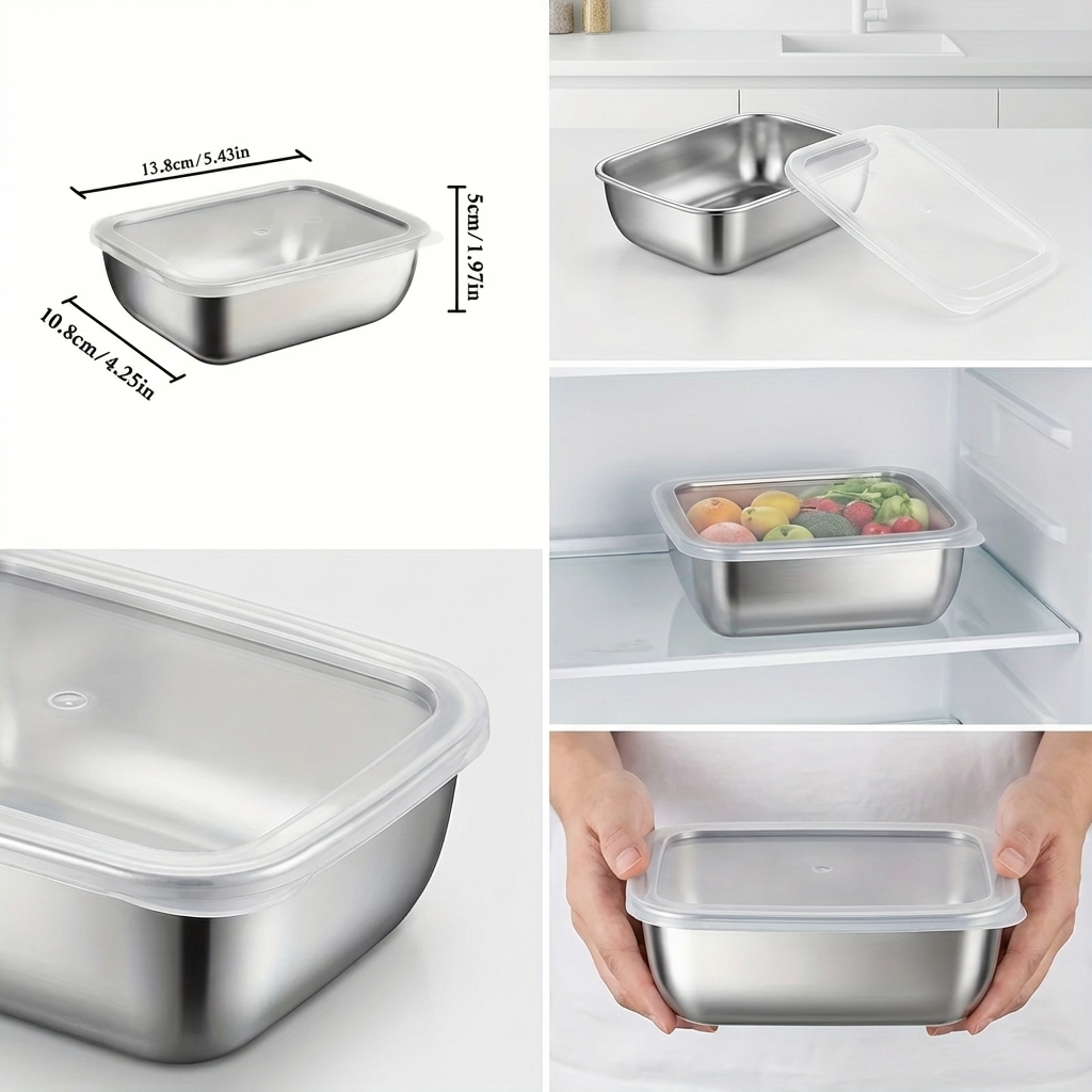 5PCS Stainless Steel Food Stor - Meal Prep Containers Xl ulasan dan harga