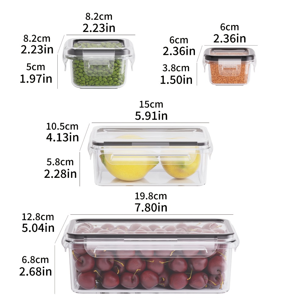 8-PC BPA-Free Airtight Food Co - Meal Prep Containers Xl ulasan dan harga