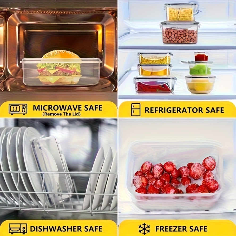 8-PC BPA-Free Airtight Food Co - Meal Prep Containers Xl ulasan dan harga