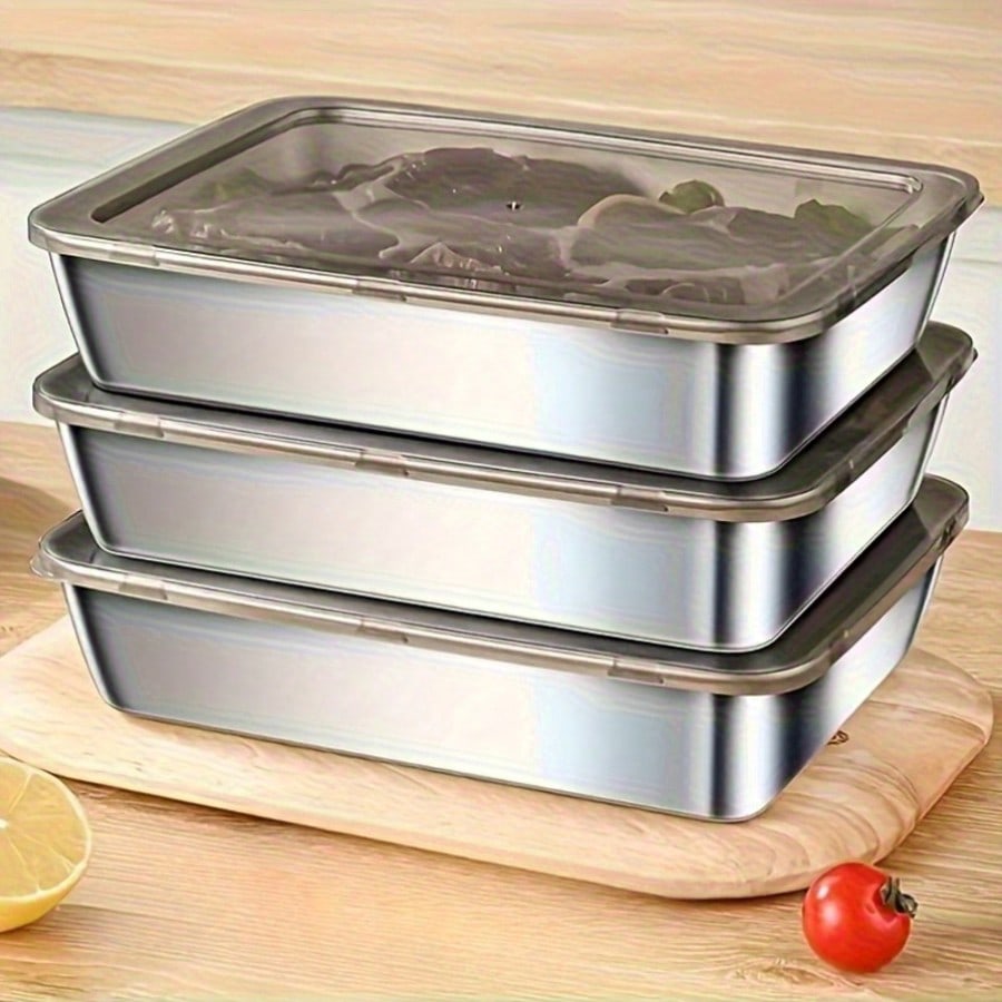 6pcs(3 Boxes+ 3 Lids) Stainles - Meal Prep Lunch Boxes ulasan dan harga
