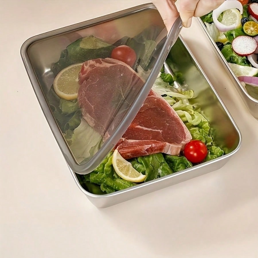 6pcs(3 Boxes+ 3 Lids) Stainles - Meal Prep Lunch Boxes ulasan dan harga