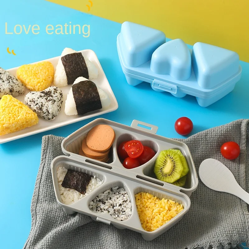 Folding Portable Triangle Love - Meal Prep With Rice ulasan dan harga