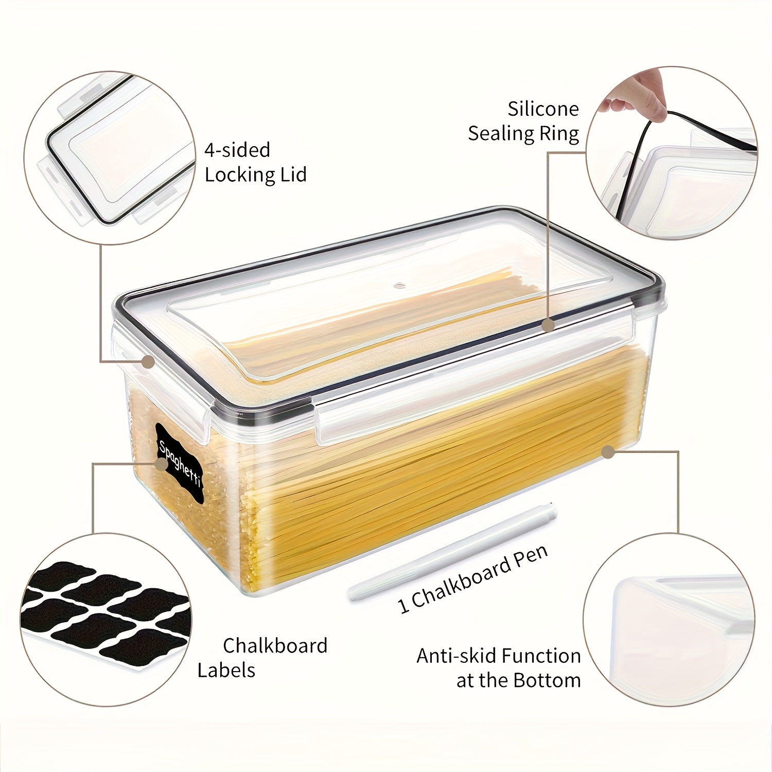 1/2/3/Sets Airtight Food Stora - Meal Prep Containers Xl ulasan dan harga
