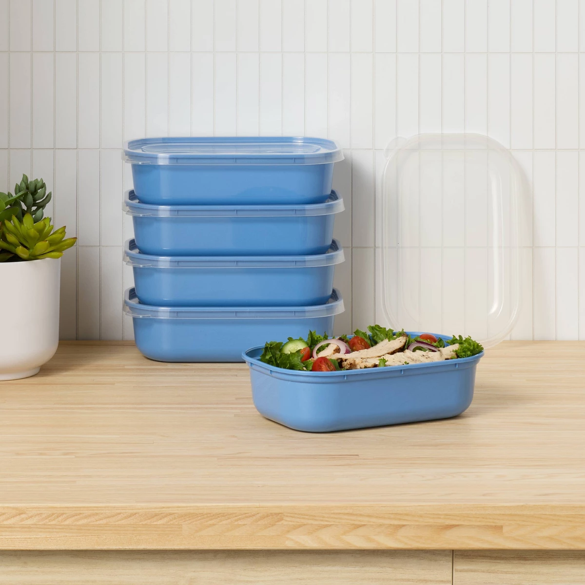 2026 New Blue Single Compartme - Meal Prep Lunch Boxes ulasan dan harga
