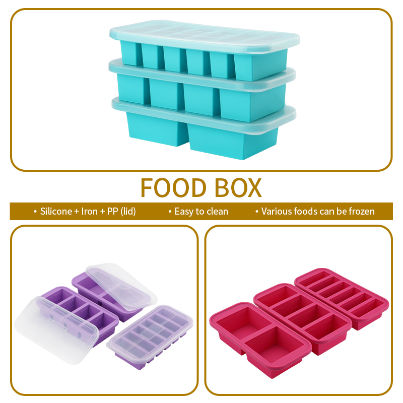 Silicone Freezer Trays with Li - Meal Prep Smoothies ulasan dan harga