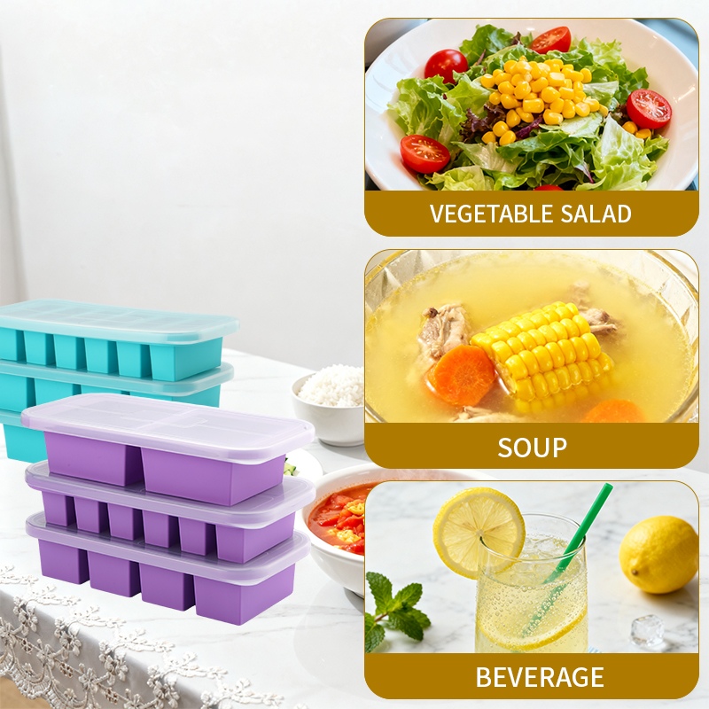 Silicone Freezer Trays with Li - Meal Prep Smoothies ulasan dan harga