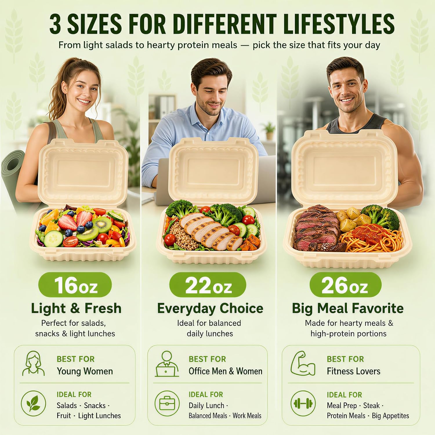 50 Pack 16oz Clamshell Take Ou - Meal Prep With Rice ulasan dan harga