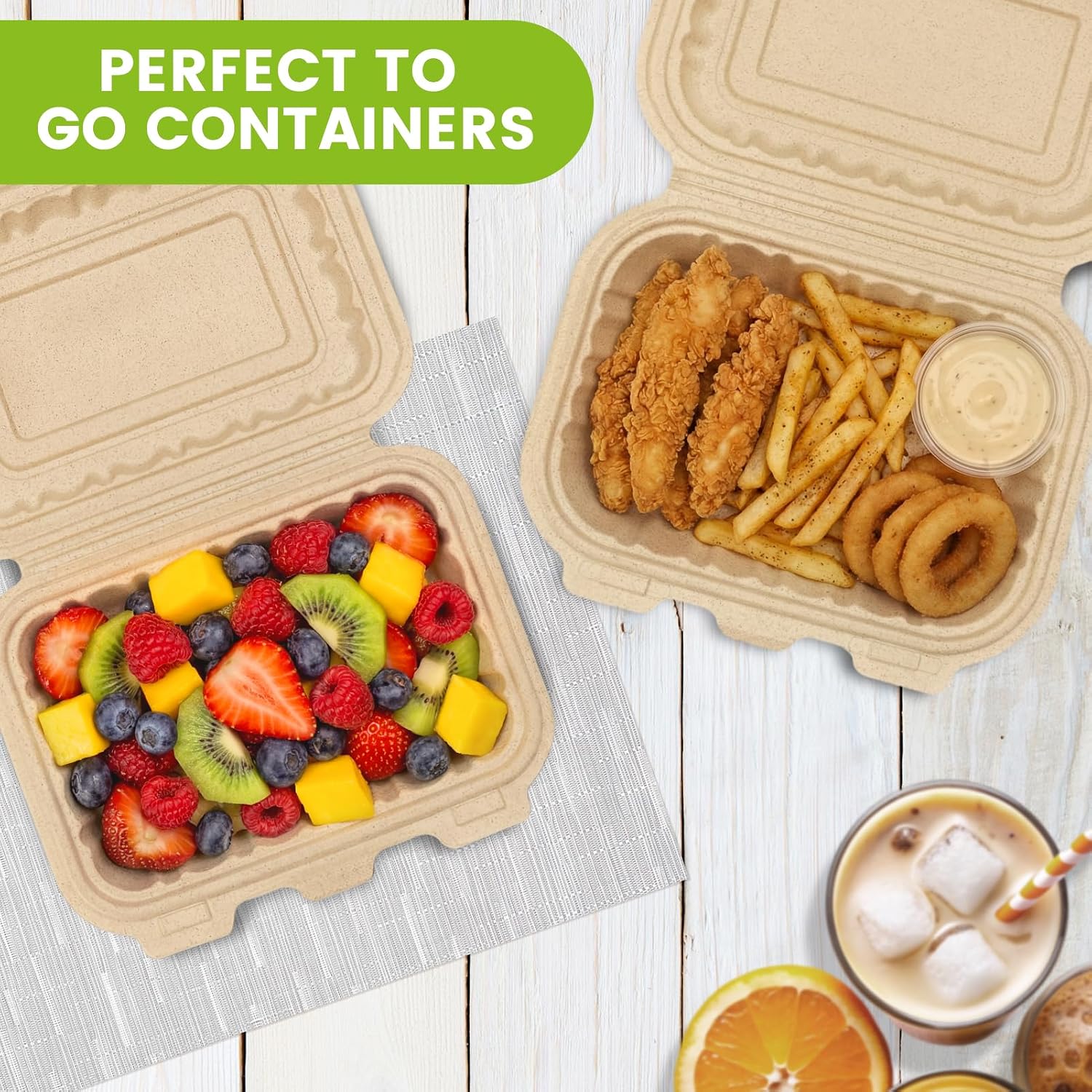 50 Pack 16oz Clamshell Take Ou - Meal Prep With Rice ulasan dan harga