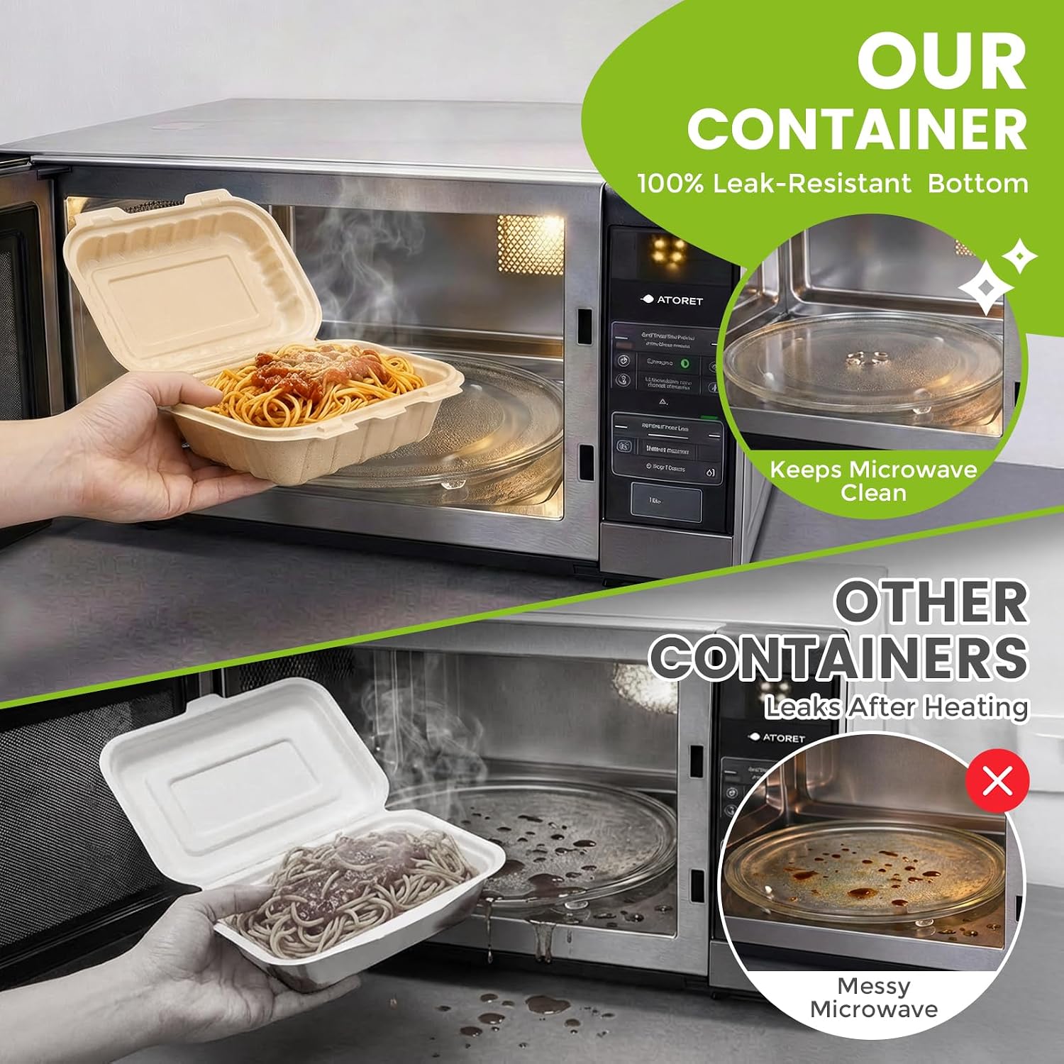 50 Pack 16oz Clamshell Take Ou - Meal Prep With Rice ulasan dan harga