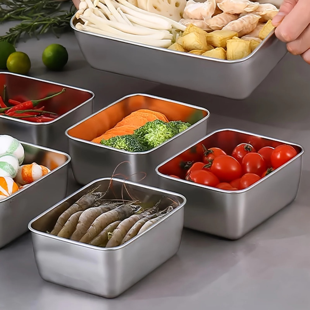 6-Piece Stainless Steel Food C - Meal Prep Containers Xl ulasan dan harga