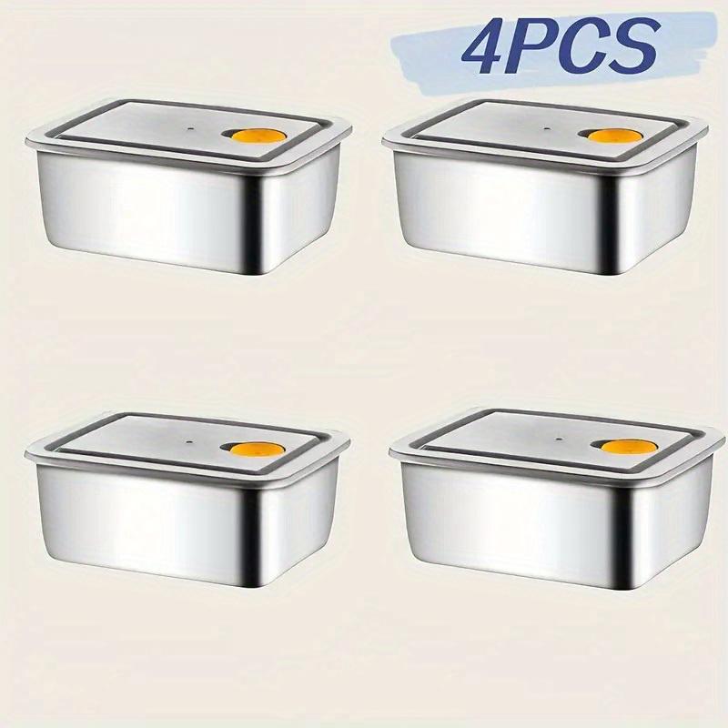 4pc Stainless Steel Food Stora - Meal Prep Containers Xl ulasan dan harga