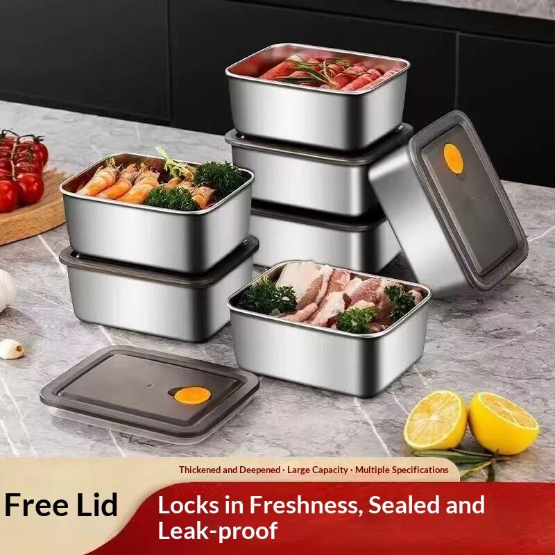 4pc Stainless Steel Food Stora - Meal Prep Containers Xl ulasan dan harga