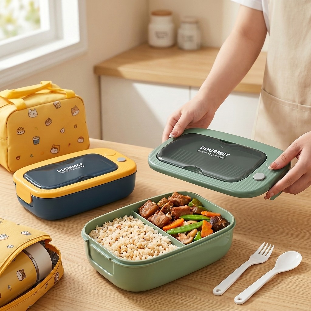 Microwavable Plastic Bento Box - Meal Prep Lunch Boxes ulasan dan harga