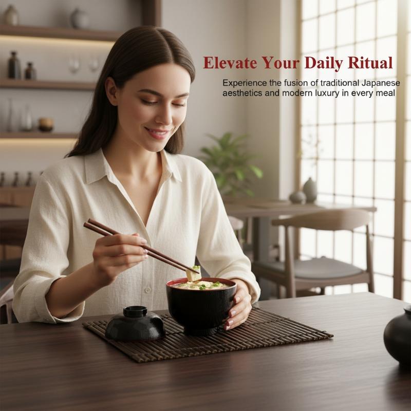 2 Tone Miso Soup Bowl with Lid - Meal Prep With Rice ulasan dan harga