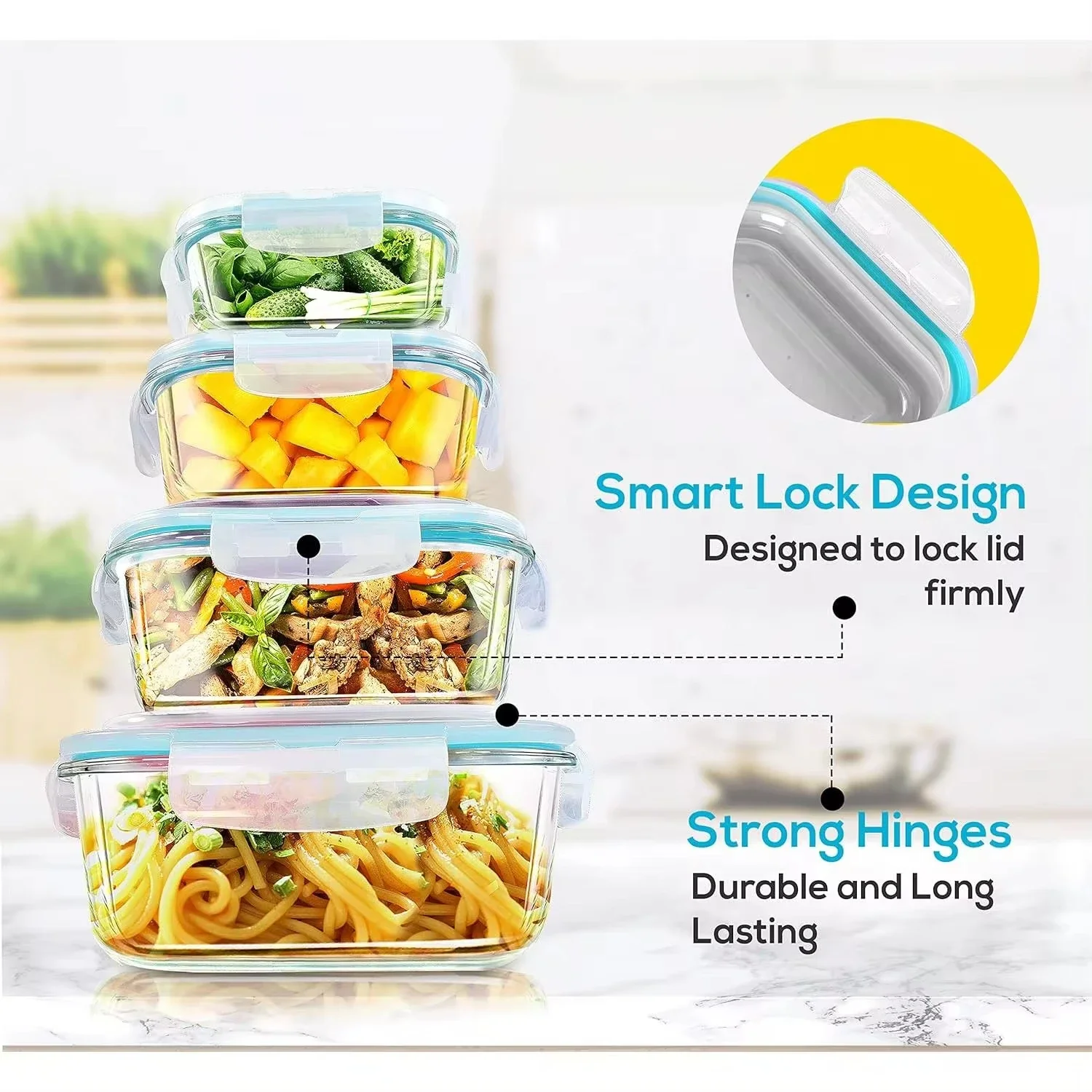 Glass Lunch Box Food Storage C - Meal Prep Lunch Boxes ulasan dan harga