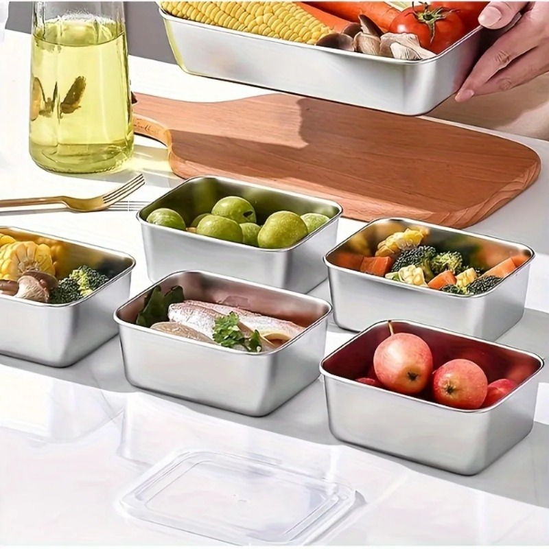 5pc Stainless Steel Food Stora - Meal Prep Lunch Boxes ulasan dan harga