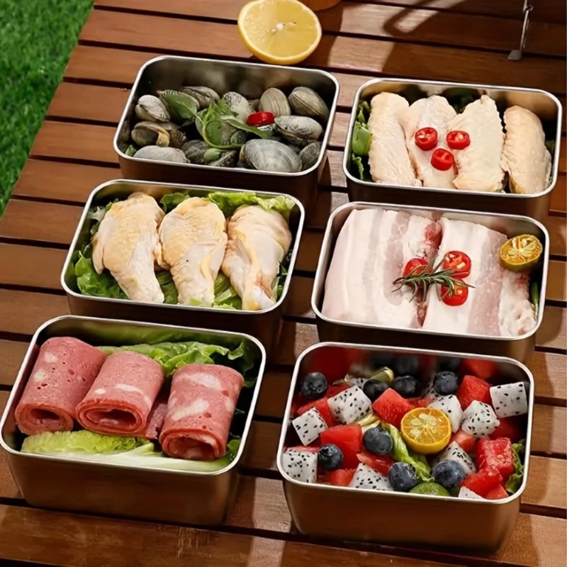 5pc Stainless Steel Food Stora - Meal Prep Lunch Boxes ulasan dan harga