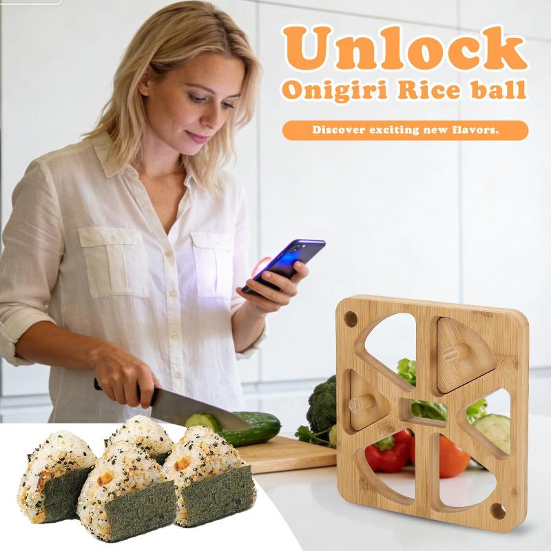 Wooden Onigiri Rice Ball Mold  - Meal Prep With Rice ulasan dan harga