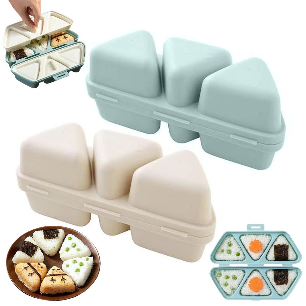 6-Cavity Triangle Onigiri Mold - Meal Prep With Rice ulasan dan harga