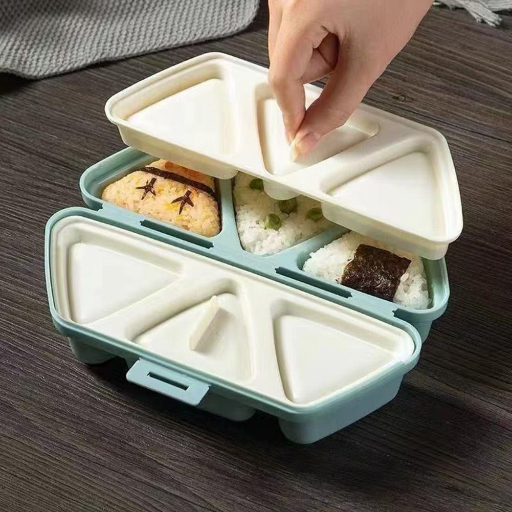 6-Cavity Triangle Onigiri Mold - Meal Prep With Rice ulasan dan harga