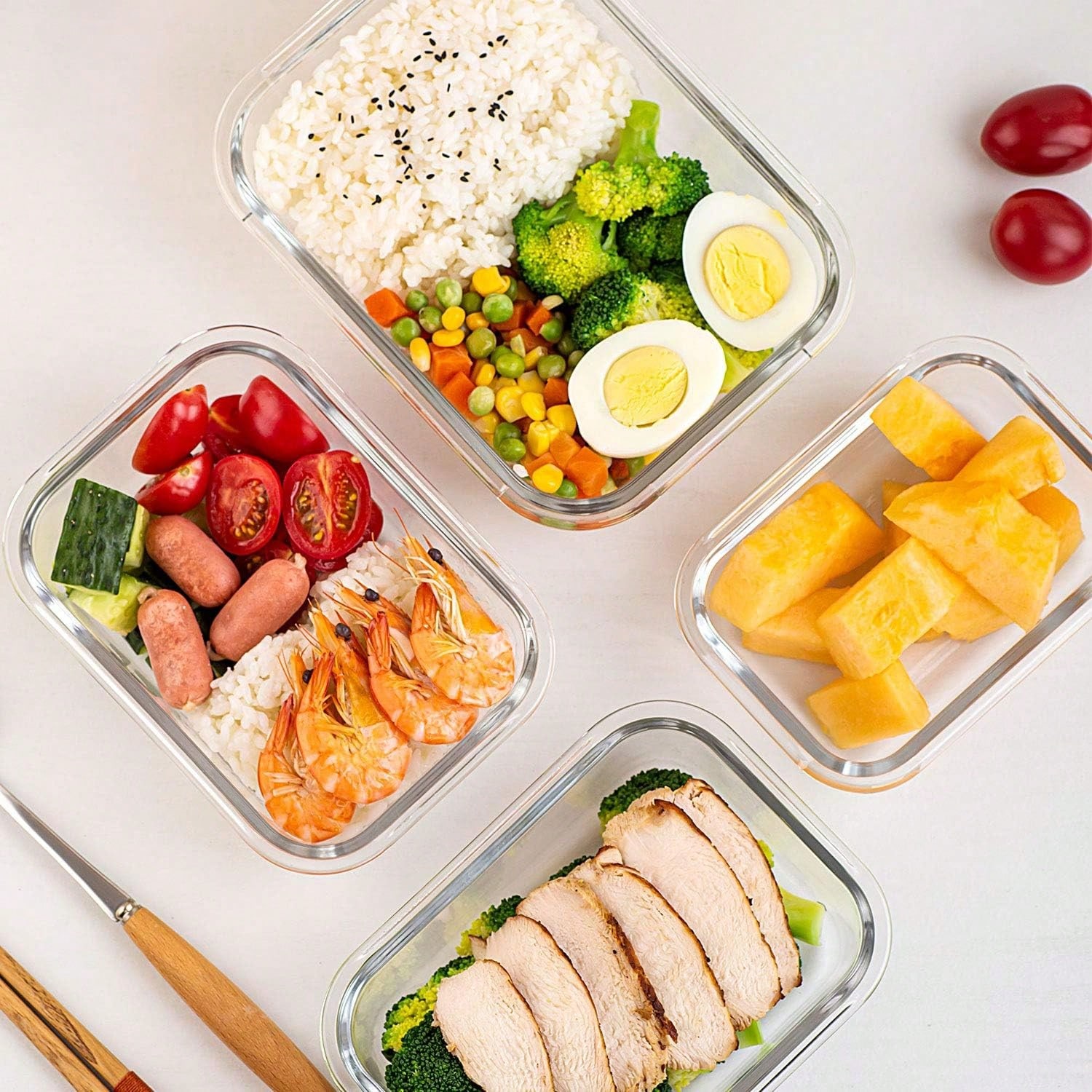 10 Pack Glass Meal Prep Contai - Meal Prep Lunch Boxes ulasan dan harga
